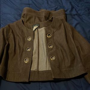 New York and company women pant set the jacket is L the pants size 8